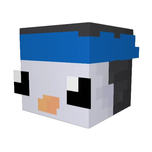 DudeHits Minecraft avatar head, 3D render