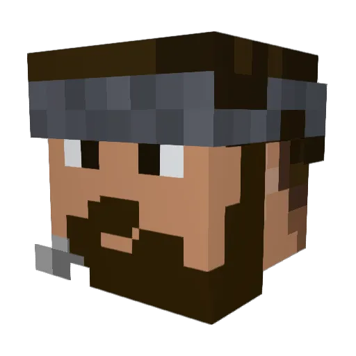 DudeWith6Cats Minecraft avatar head, 3D render