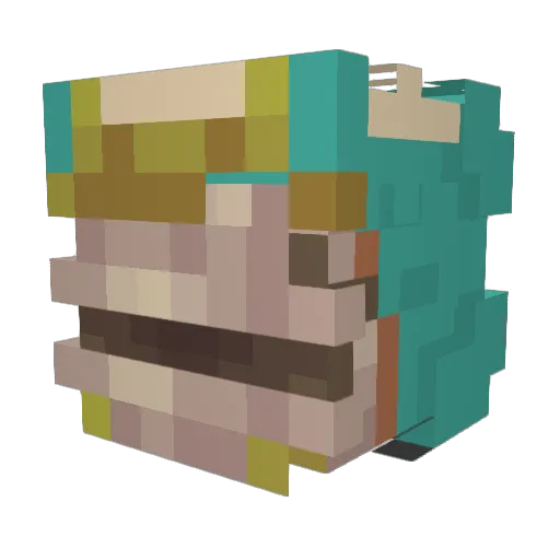 DudeXShinobi Minecraft avatar head, 3D render