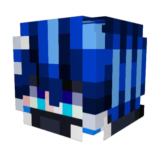 Dudebro27 Minecraft avatar head, 3D render