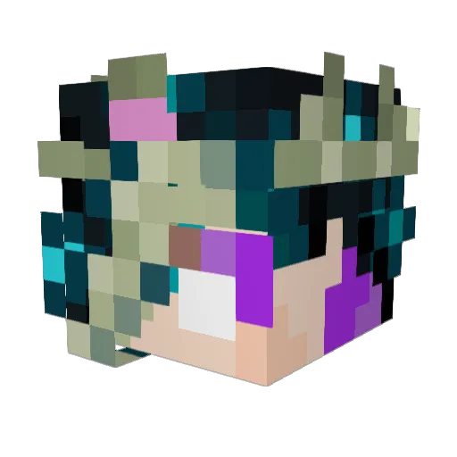 Dudek_PL Minecraft avatar head, 3D render