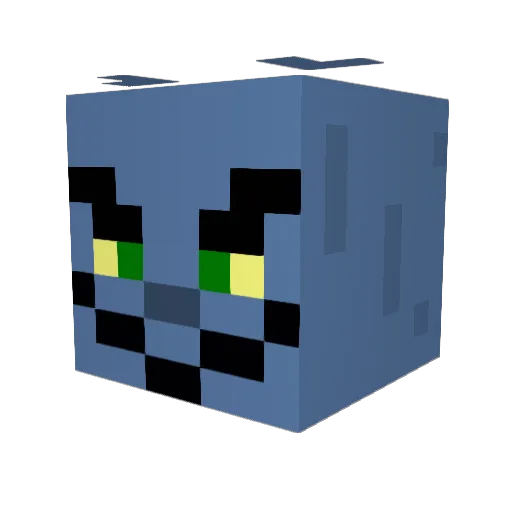 DudelRok Minecraft avatar head, 3D render