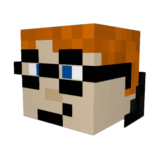 Dudeman122 Minecraft avatar head, 3D render