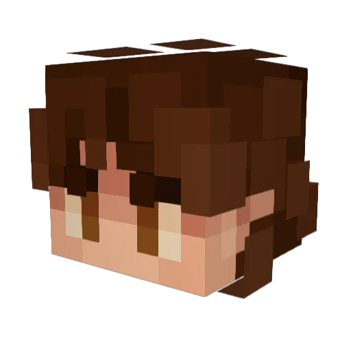 Dudesnaps Minecraft avatar head, 3D render