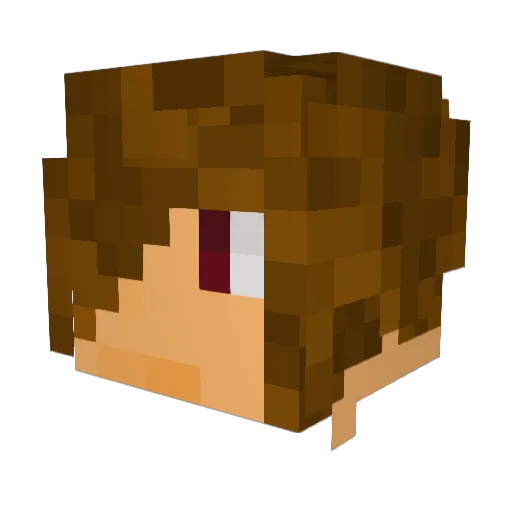 Dudestrike Minecraft avatar head, 3D render