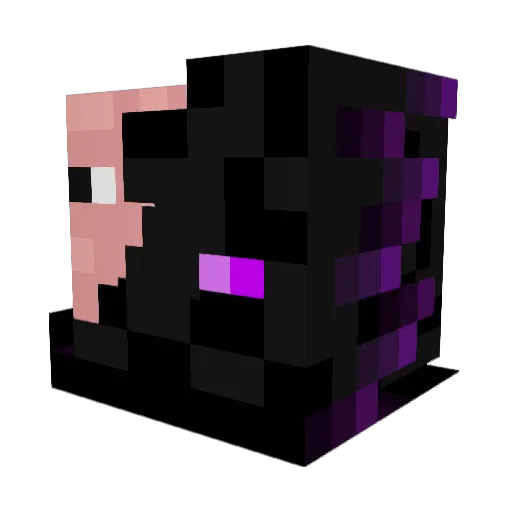 DudetteWoman Minecraft avatar head, 3D render