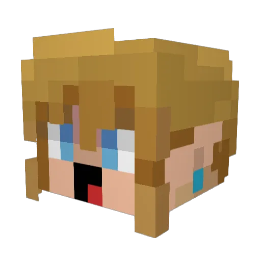 Dudi_ms Minecraft avatar head, 3D render