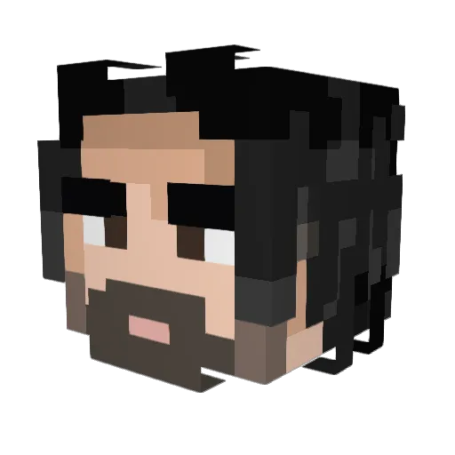 Dudl21 Minecraft avatar head, 3D render