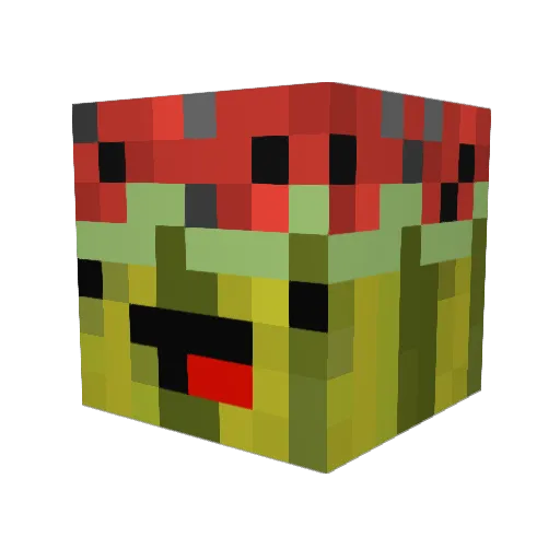 DudoLikesTrains Minecraft avatar head, 3D render