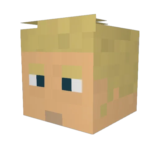 Dudqowsky Minecraft avatar head, 3D render