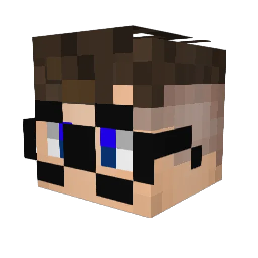 DuduuBr Minecraft avatar head, 3D render
