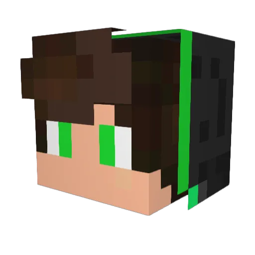 Dudxsnk Minecraft avatar head, 3D render