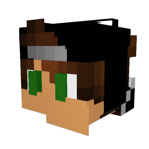 Dudze Minecraft avatar head, 3D render