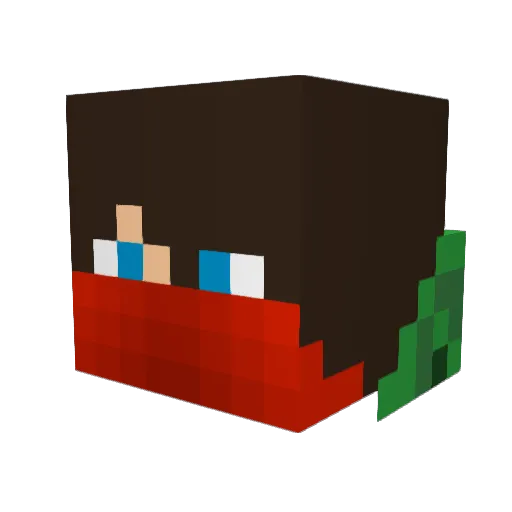 DueLunte Minecraft avatar head, 3D render