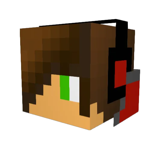 Duedalus Minecraft avatar head, 3D render