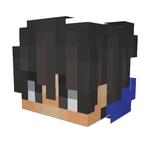 DuelPlayer Minecraft avatar head, 3D render