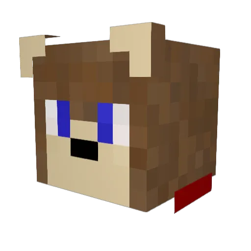 Duela Minecraft avatar head, 3D render