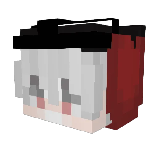 Duely_ Minecraft avatar head, 3D render