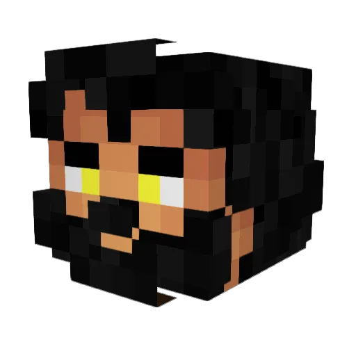 Duelyst Minecraft avatar head, 3D render