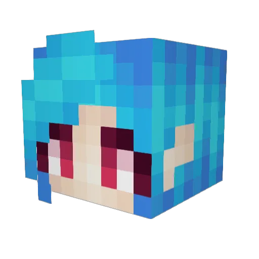 Duendecillo_ Minecraft avatar head, 3D render