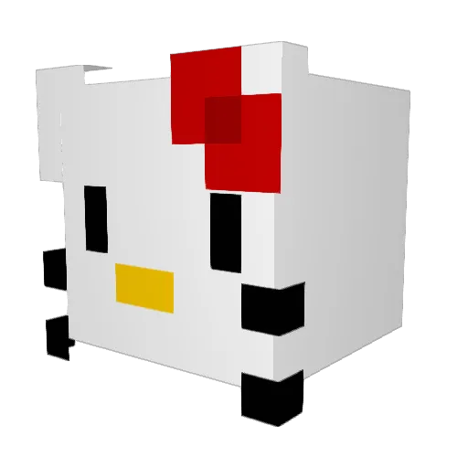 Duendekawaii Minecraft avatar head, 3D render
