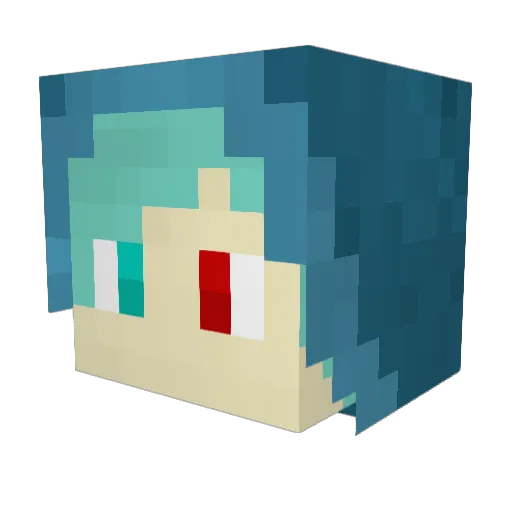 DuendiNarco Minecraft avatar head, 3D render