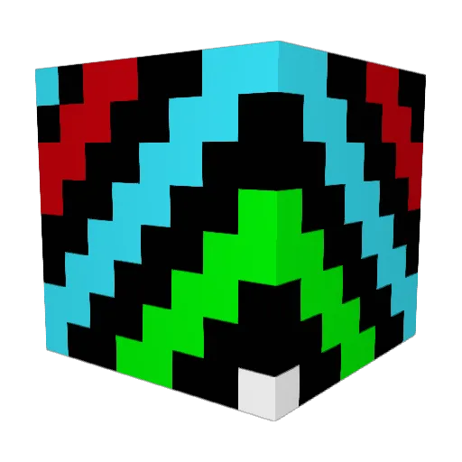 Duera Minecraft avatar head, 3D render