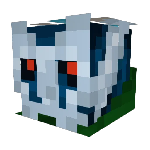Duethie Minecraft avatar head, 3D render