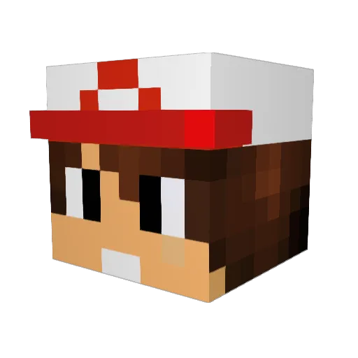 Dueto Minecraft avatar head, 3D render