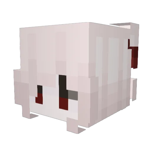 Duette Minecraft avatar head, 3D render