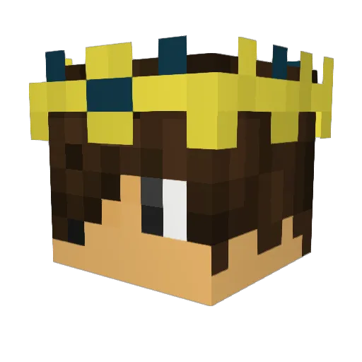 Dufan Minecraft avatar head, 3D render