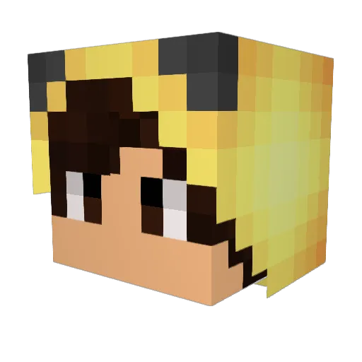 Duferreira Minecraft avatar head, 3D render