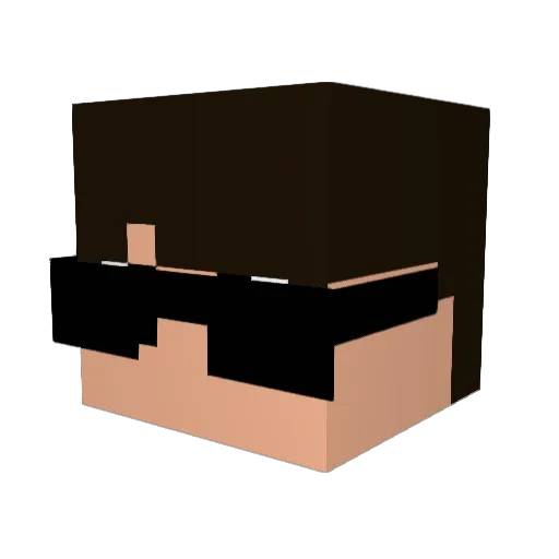DuffXD Minecraft avatar head, 3D render
