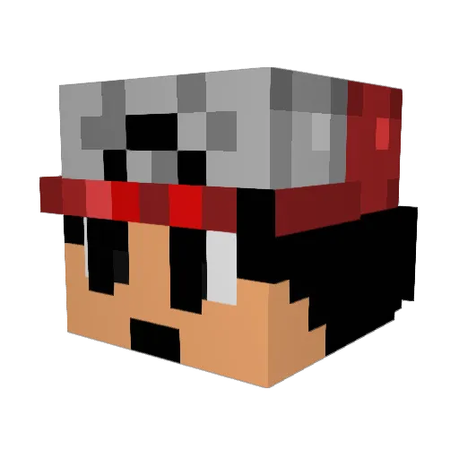 Duffelz Minecraft avatar head, 3D render