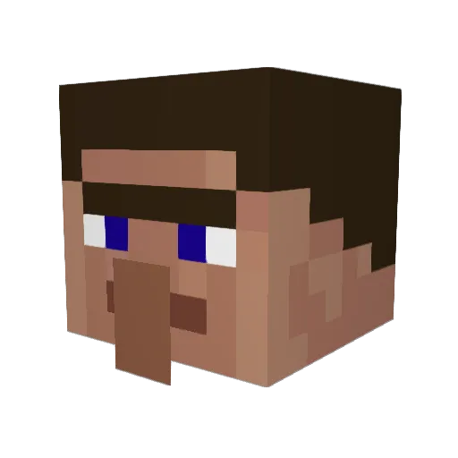 Duffii Minecraft avatar head, 3D render