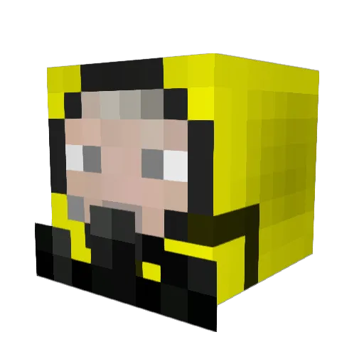 Duffman191 Minecraft avatar head, 3D render