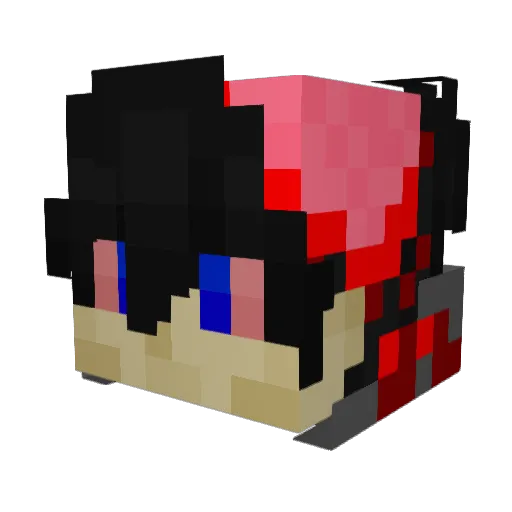 DuffyGaming Minecraft avatar head, 3D render