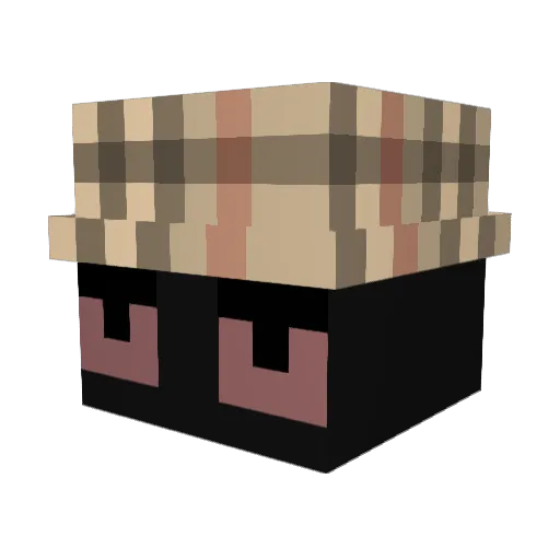 DuffyHours Minecraft avatar head, 3D render