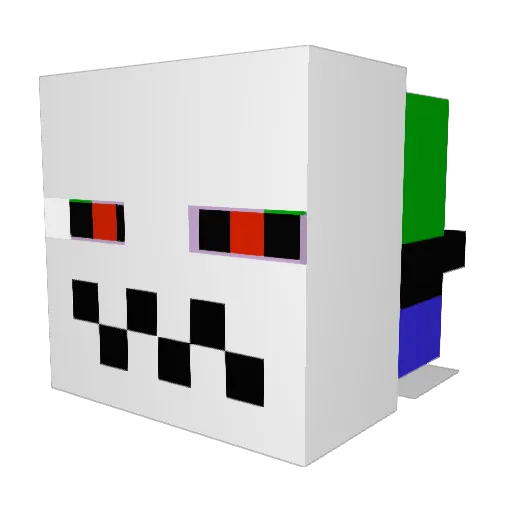 Dufrak Minecraft avatar head, 3D render