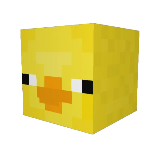 Dufuswithagun Minecraft avatar head, 3D render