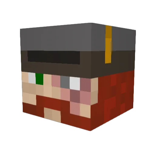 Dugan197 Minecraft avatar head, 3D render