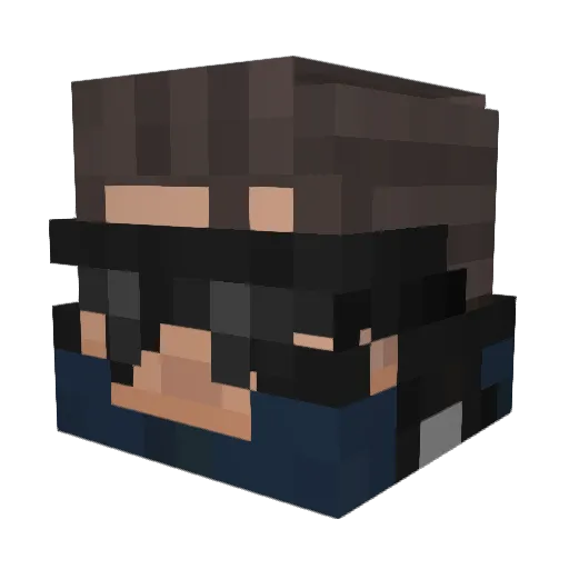Dugi13 Minecraft avatar head, 3D render