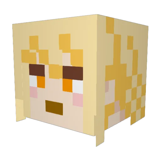 DugongDugong Minecraft avatar head, 3D render