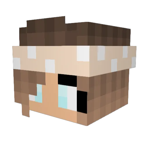 DuhImAmelia Minecraft avatar head, 3D render