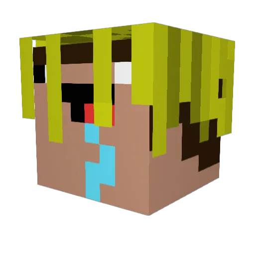 DuhMango Minecraft avatar head, 3D render