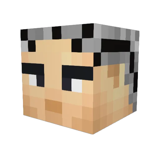 DuildoBegins Minecraft avatar head, 3D render