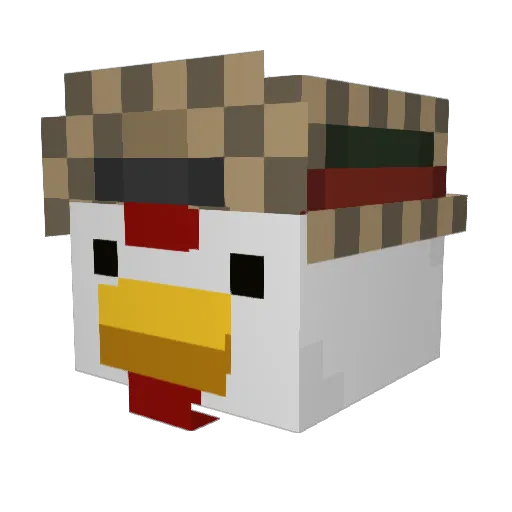 DuitseOven Minecraft avatar head, 3D render