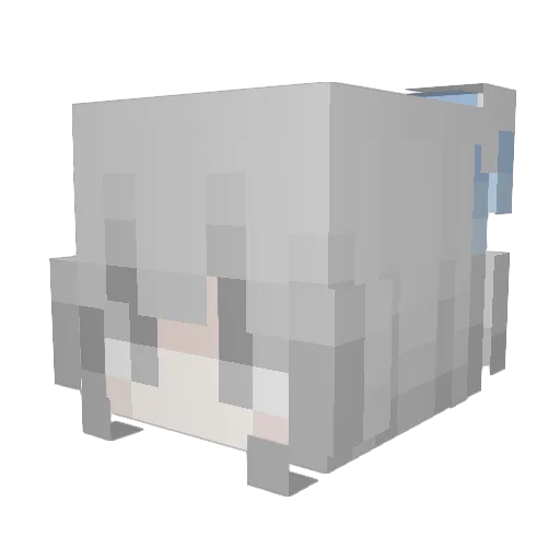 Duivel Minecraft avatar head, 3D render