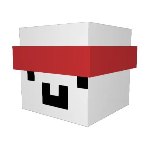 Dujii Minecraft avatar head, 3D render