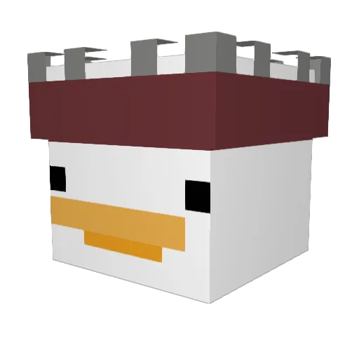 Duk1fy Minecraft avatar head, 3D render
